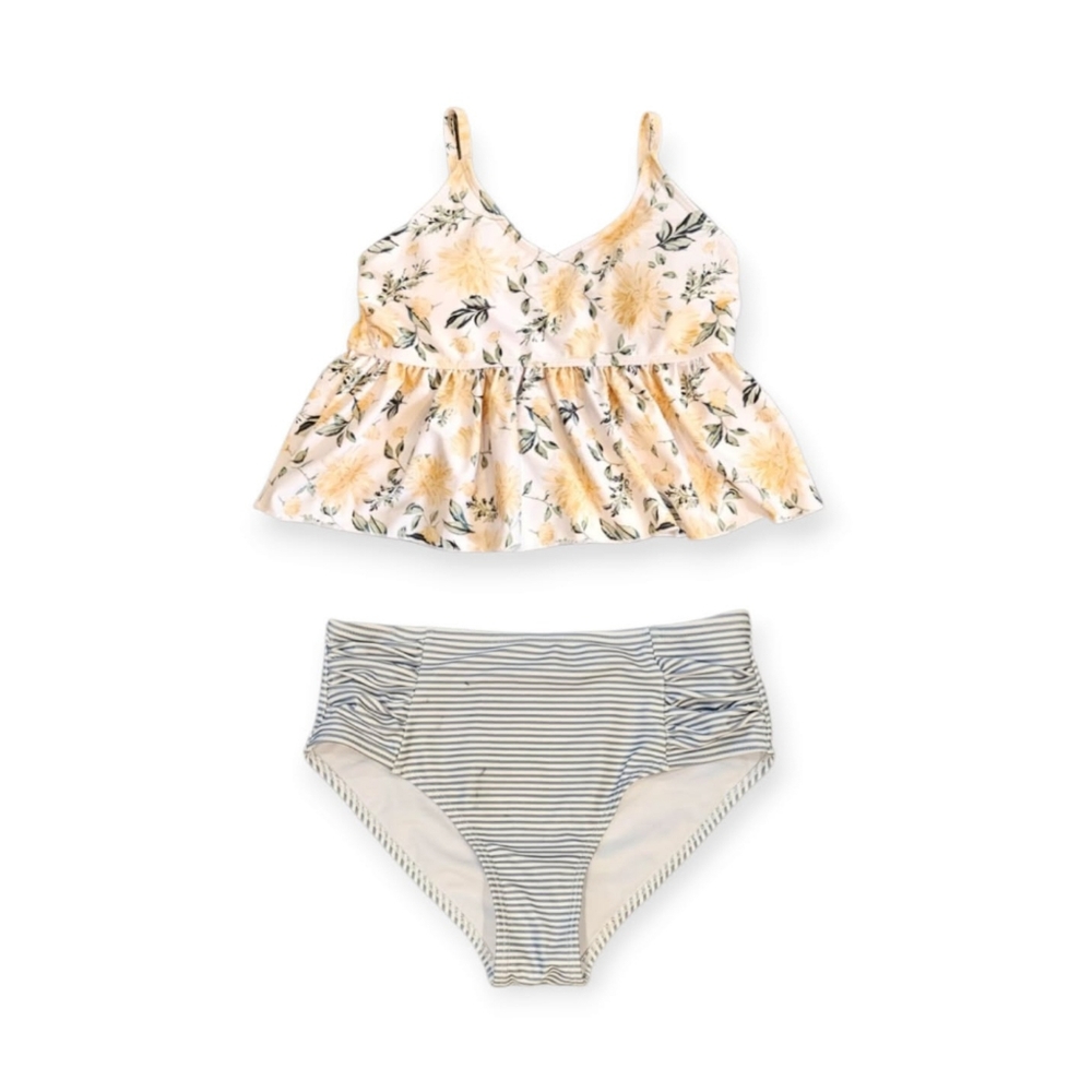 Girl's 2 Piece High Waisted Halter Bikini Set Size 12y